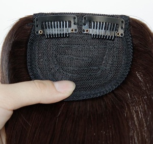 Parrucca da donna soffice HQ capelli umani lato anteriore posteriore addensare Clip In <span class=keywords><strong>frangia</strong></span> di capelli - Product Image 2