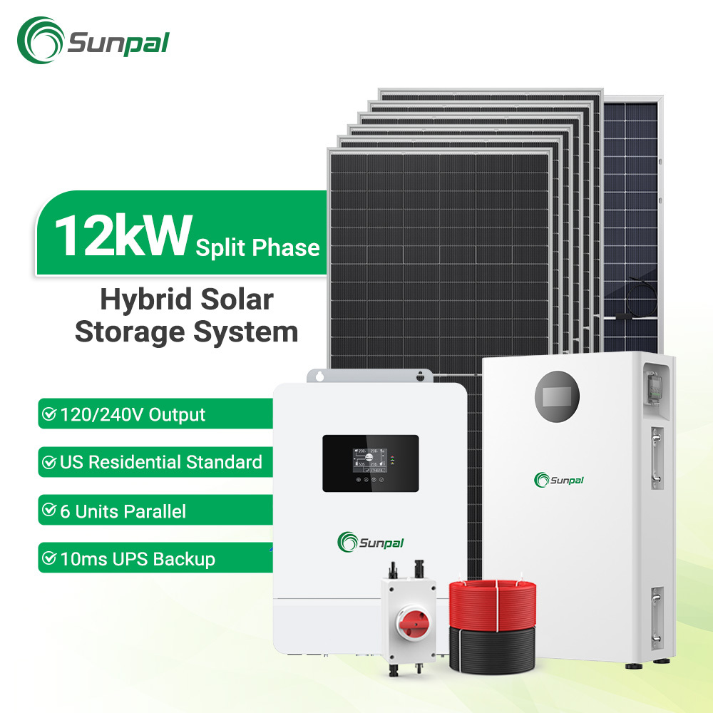 Sunpal Residential <strong>Solar</strong> Power System 15kw <strong>12kw</strong> 10kw Hybrid <strong>Solar</strong> Energy Storage System