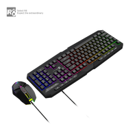 Mouse Gaming dan Keyboard ergonomis, Mouse Gaming komputer berkabel 114 tombol dengan lampu latar keren untuk PC Gamer