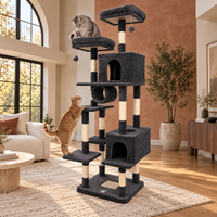 Arbre à chat double extra haut avec hamac pour chatons, vente en gros, produit phare