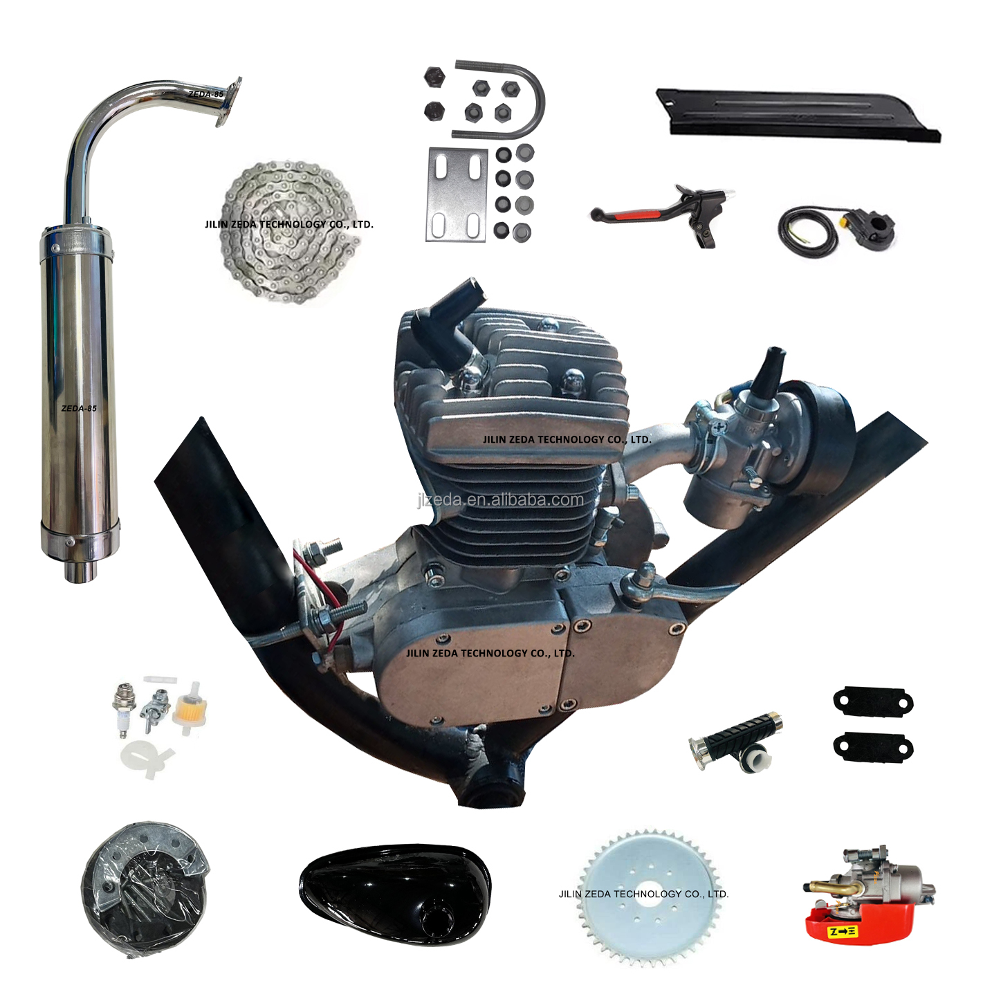 ZEDA Avenger 85 2 Stroke Dirt Bike Engine - 52mm Cylinder, 7700