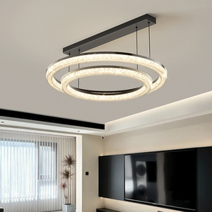 Modern Round LED Chandelier With Remote Control For Living Room Bedroom And Dining Room - Product Image 2