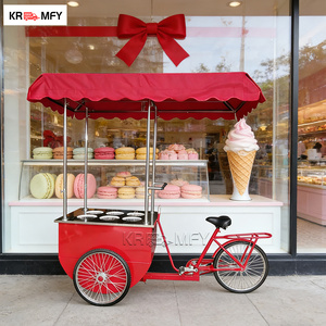 Carrito de Helados Móvil Remolcable, Máquina de Helados Suaves, Venta Ambulante de Comida Rápida, Construcción Metálica Resistente a la Oxidación, 2 Ruedas - Product Image 3