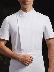 Giacche <span class=keywords><strong>da</strong></span> Chef a Maniche Corte per Donne e Uomini, Uniformi <span class=keywords><strong>da</strong></span> <span class=keywords><strong>Cucina</strong></span> con Zip per Ristoranti, Bar, Hotel, in Tessuto Canvas, Set per Uso Culinario con Motivi - Product Image 3