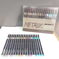IERS Lot de 18 stylos gel à paillettes liquides métalliques 18 couleurs pour album pour marquage de cartes Bullet Journal