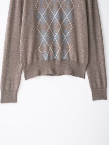 Phụ Nữ 2025 Mùa Thu Mới Thời Trang Len Pha Trộn Mô Hình Kim Cương Dệt Kim Áo Len Cổ Điển V Cổ Dài Tay Áo Nữ Áo chui đầu Chic Tops - Product Image 5