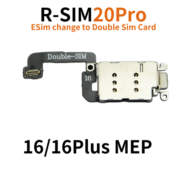 Esim to Dual Sim Card Converter Kit for Iphone 14 15 16 17 Us Version Unlock 2 Physical Slots With Mep Board & Db Super Snow Ic