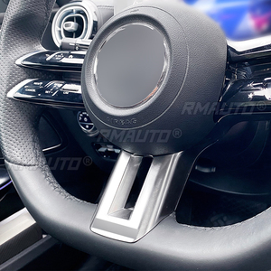 ฝาครอบพวงมาลัยรถยนต์สีเงินสำหรับ Mercedes-Benz C/CLS/S/E-Class W206 W213 C257 W223 AMG อุปกรณ์ตกแต่งภายในรถยนต์ - Product Image 6