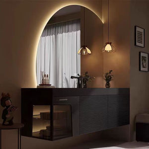 Modern <b>Floating</b> Bathroom Vanity Wall Mounted Bathroom Vanity with LED Makeup Storage Cabinet Vanity - Product Image 3