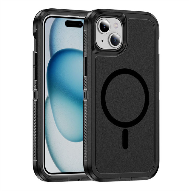 Rugged Armor Guard Shockproof Phone Case for Samsung Galaxy S22 Plus S24 Ultra S23 FE Magnetic Wireless Charger Plastic Cover