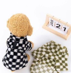 Luxo Fuzzy <span class=keywords><strong>Dog</strong></span> Sweater Coat Plaid Warm Winter Puppy <span class=keywords><strong>Dog</strong></span> <span class=keywords><strong>Clothing</strong></span> Soft Pullover <span class=keywords><strong>Pet</strong></span> Vestuário <span class=keywords><strong>Pet</strong></span> Clothes para Medium Small Dogs