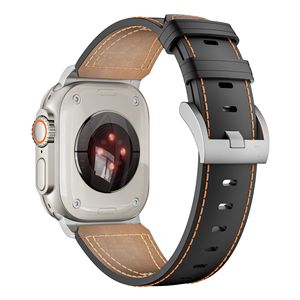 <span class=keywords><strong>Bracelet</strong></span> de <span class=keywords><strong>montre</strong></span> en <span class=keywords><strong>cuir</strong></span> véritable en acier inoxydable pour Apple Watch Series Ultra 9 8 7 6 <span class=keywords><strong>Bracelet</strong></span> de <span class=keywords><strong>montre</strong></span> en <span class=keywords><strong>cuir</strong></span> de luxe Vente en gros - Product Image 2