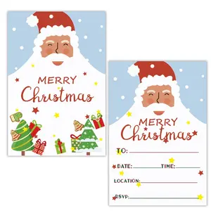 Bellissimo biglietto di auguri di buon natale personalizzato, Design biglietto di auguri, Set di scatole di biglietti di auguri personalizzati carino cartone animato per bambini