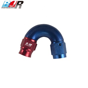 Raccords de tuyau BJR haute performance en aluminium AN3 femelle 180 degrés pour lignes de carburant E85 PTFE à débit total - Product Image 4