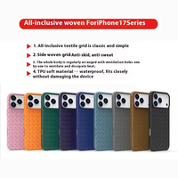 Coque de téléphone en TPU à texture tissée personnalisée pour iPhone 17 Pro Max Plus Mini couverture mobile à dissipation thermique de l'air