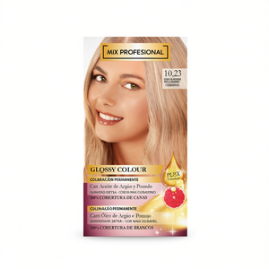 Kit de coloration capillaire permanente professionnelle brillante Mix Profesional 1023 Blond Platine avec huile d'argan et d'agrumes - Product Image 1