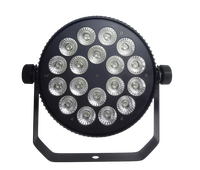 Projecteur LED Par 6-en-1 RGBWAUV 18x18W, Éclairage de Scène Plat IP33 pour Événements avec Corps en Aluminium