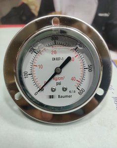 Manomètre analogique à cadran ALF2 en acier inoxydable Baumer, monté sur panneau, haute précision, pneumatique industriel - Product Image 3