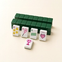 Tuiles de Mahjong de style américain, en acrylique, en boîte, pour jeu décontracté, 36 mm, style tuiles à pousser, Jiangsu