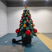 Arbre de Noël gonflable géant coloré de 3 m pour la publicité, avec éclairage LED, décorations de Noël pour la cour, le centre commercial ou les événements