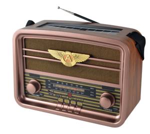 Radio rétro en bois avec télécommande, basses puissantes, FM AM SW, <span class=keywords><strong>Victrola</strong></span>, radio solaire rétro - Product Image 5
