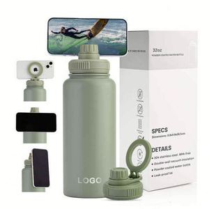 Botella de Agua Deportiva de Acero Inoxidable 18/8 de 1000 ml, Aislada al Vacío, con Aislamiento Térmico de 6 a 12 Horas, con Pajita, Personalizable - Product Image 1