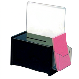 Lockable Acrylic <b>Display</b> <b>Box</b> for Countertop Secure Donation <b>Box</b> and Product Showcase from Manufacturer - Product Image 1