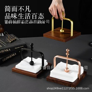 ที่ใส่กระดาษทิชชูไม้เนื้อแข็ง 14 ซม. ทรงสี่เหลี่ยม ดีไซน์ทันสมัย สำหรับวางบนโต๊ะ - Product Image 5