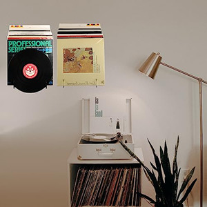 Montato a parete è ottimo per rack di stoccaggio in vinile singolo con ripiani in acrilico a gradini per collezionisti di dischi, negozi - Product Image 4