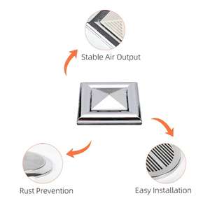 Cubierta <span class=keywords><strong>de</strong></span> Ventilador Cuadrada <span class=keywords><strong>de</strong></span> Plástico Ecológica Moderna, Accesorio <span class=keywords><strong>de</strong></span> Ventilación con Protección Contra la Oxidación para Cuarto <span class=keywords><strong>de</strong></span> Ducha y Ventilación <span class=keywords><strong>de</strong></span> Hoteles - Product Image 2