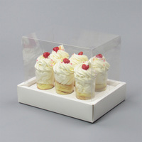 Boîte à gâteau blanche de luxe avec fenêtre transparente, boîte à pâtisserie, conteneur à emporter pour boulangerie