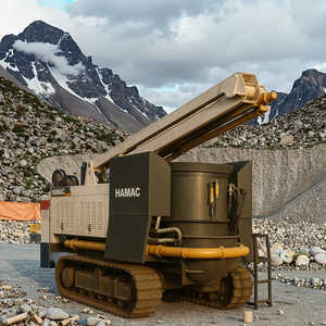 HAMAC Nouvelle pompe à béton compacte pour la construction urbaine, alimentation diesel et électrique, avec composants principaux du moteur et du moteur électrique - Product Image 1