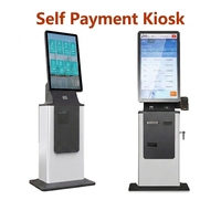 Terminal de Autoservicio con Pantalla Táctil de 27/32 Pulgadas, Kiosco de Pago para Hotel y Estacionamiento, Lector de Tarjetas, Escáner QR, Impresora de Tickets