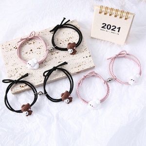 Lindas Pulseras Magnéticas de Osito y Conejito de Dibujos Animados, Pulseras de Perlas para Niños, Pequeñas Bandas Elásticas, Regalo Perfecto para Novio - Product Image 2
