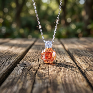 Fine Jewelry 18K Gold Natural Diamond for Certified Octagon Cut Luxury <b>Pendant</b> Necklace Women's November <b>Birthstone</b> - Product Image 2