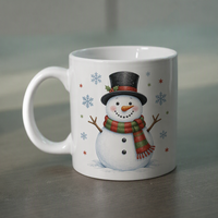 Tasse à café en céramique personnalisée avec des cloches de Noël, tasse à thé en porcelaine blanche pour les fêtes, tasse cadeau de Noël compatible avec le micro-ondes