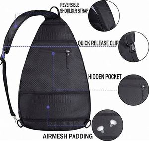 Échantillon gratuit Sac bandoulière multifonctionnel réversible pour sports de plein air, sac à raquette de pickleball pour activités de plein air - Product Image 3