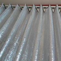 Tissu métallique en aluminium revêtu de poudre noire INNOVAT-SL, maille de 8 mm pour façade architecturale
