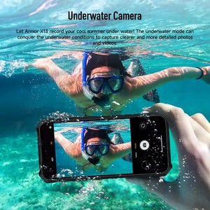 สมาร์ทโฟน Ulefone Armor x13 รุ่นทนทาน หน้าจอ 6.52 นิ้ว กล้อง 50MP แบตเตอรี่ 6320mAh ระบบมองเห็นกลางคืน รองรับ 4G สองซิม ระบบปฏิบัติการ Android 15 โทรศัพท์มือถือสำหรับกิจกรรมกลางแจ้ง หน่วยความจำ 6+64GB กันน้ำ - Product Image 6