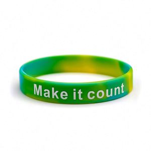 สายรัดข้อมือยางลายข้อความสร้างแรงบันดาลใจสร้อยข้อมือซิลิโคนสำหรับผู้หญิงผู้ชายสายรัดข้อมือแบบสากลของขวัญส่งเสริมธุรกิจ - Product Image 2