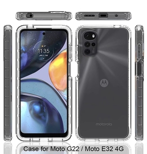 Étui de téléphone pour Motorola <span class=keywords><strong>Moto</strong></span> G22 <span class=keywords><strong>E32</strong></span> 4G personnalisé mode écologique Transparent Anti-chute antichoc TPU + PC étuis de téléphone - Product Image 6