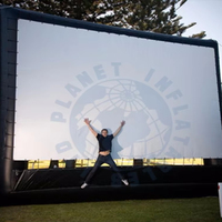 Cinéma en plein Air En Plein Air Utilisé TV Cinéma Gonflable Écran De Projection Arrière/Étanche À L'air Gonflable Écran de Cinéma Pour Jardin