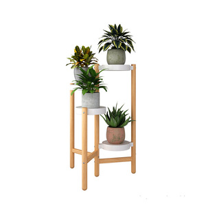 Estante para Plantas de 3 Niveles con Acabado en Madera, Color Blanco, Estilo Nórdico Moderno, para Interiores y Exteriores - Product Image 5