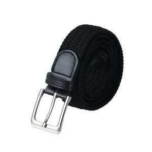Cinturón Elástico Tejido Negro Z de 3.5 cm con Hebilla de Acero, Casual para Hombre y Mujer - Product Image 3