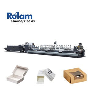 Nueva bandeja de huevos automática LuoLan, caja de cartón corrugado, carpeta, encoladora de papel, máquina encoladora plegable - Product Image 1