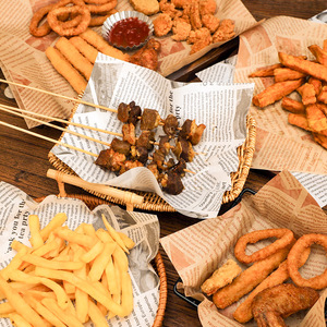 Feuilles de papier d'emballage en cire de papier alimentaire brun anti-graisse en gros pour Sandwich Burger papier d'emballage - Product Image 1