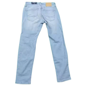กางเกงยีนส์ผู้ชายทรงตรงแบบสลิมฟิต เอวกลาง สีอ่อน ล้างแบบเบา สไตล์ลำลอง ผ้าสเตรช เหมาะสำหรับใส่ในชีวิตประจำวันและงานปาร์ตี้ - Product Image 2
