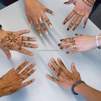 Pegatinas de tatuaje de Henna de PVC bien recibidas de fábrica, plantilla de fiesta, plantillas de tatuaje temporal, papel de 3 capas