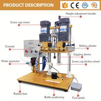 Machine de vissage semi-automatique de bouchons en plastique GUANYU pour têtes de pompe de bureau