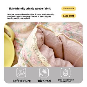 Couette d'été en coton lavé légère, respirante, à imprimé réactif, douce, pour dortoir, maison, hôtel - Product Image 3